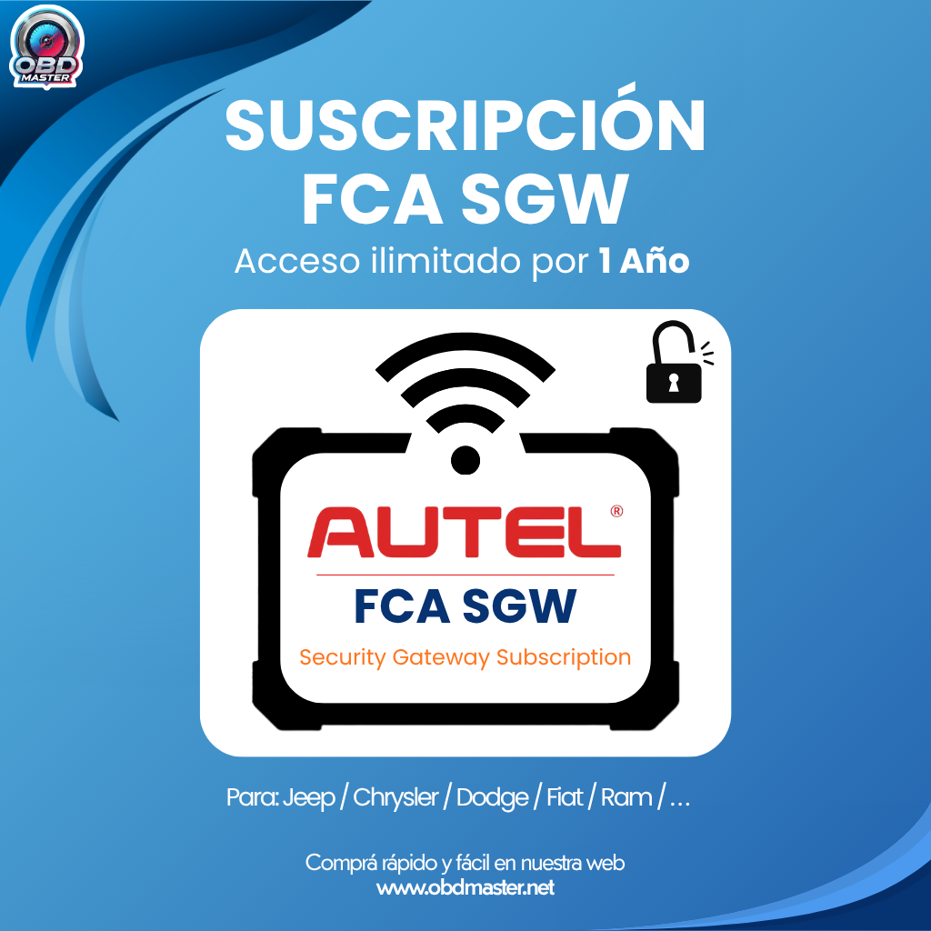 Suscripción de 1 Año - Autel FCA SGW Desbloqueo de Gateway de Seguridad FCA
