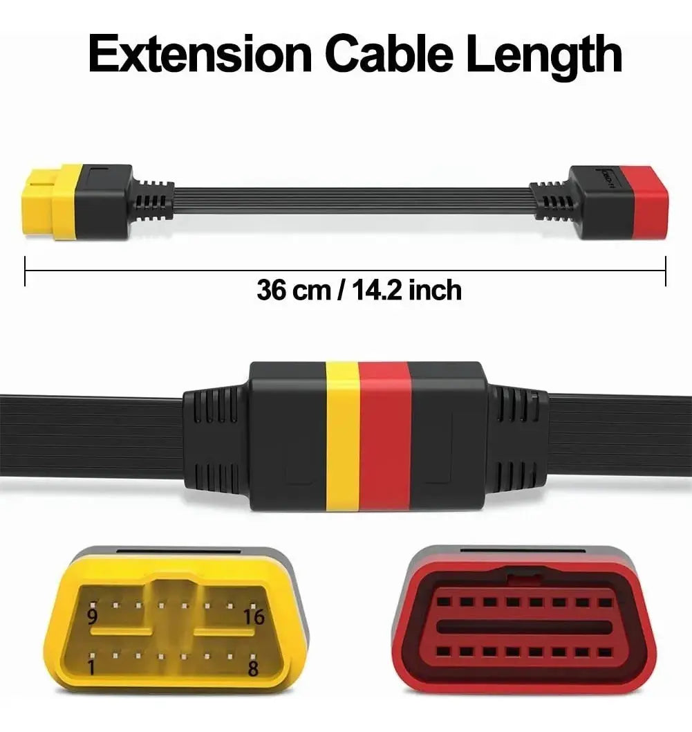Extensión OBDII de 16 pines para escáner automotriz