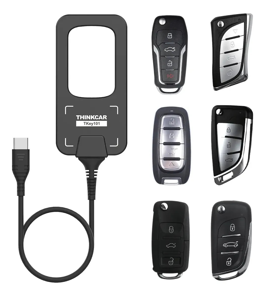 THINKCAR TKEY101 – Programador de llaves y controles remotos universales con 6 llaves