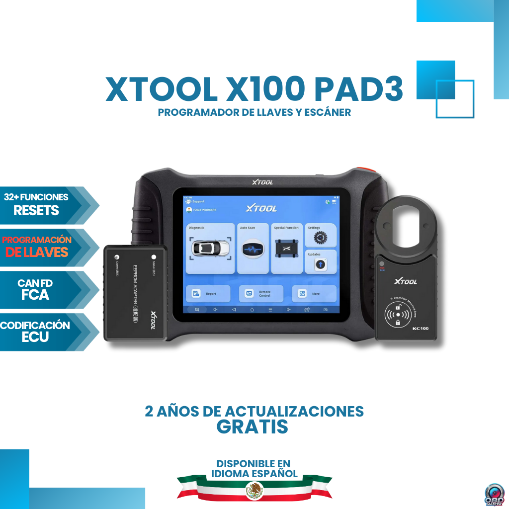 Escáner y Programador de Llaves XTOOL X100 PAD3 V2.0