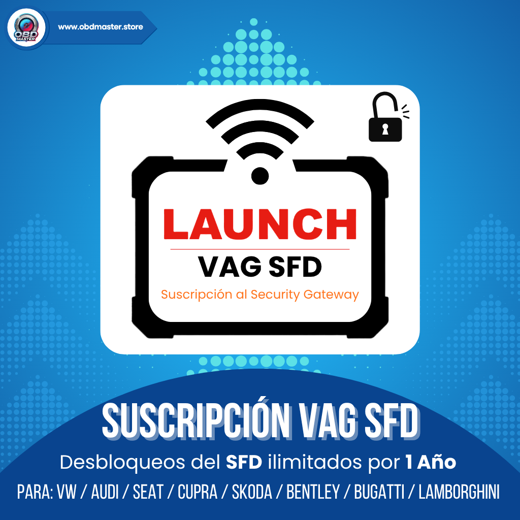 LAUNCH VAG SFD 1 Año para Volkswagen, Audi, SEAT, CUPRA y Škoda