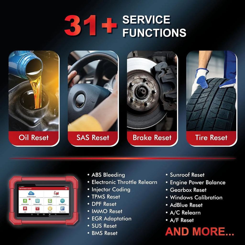 Escáner Automotriz LAUNCH CRP919 MAX Bluetooth + Programador de Sensores i-TPMS