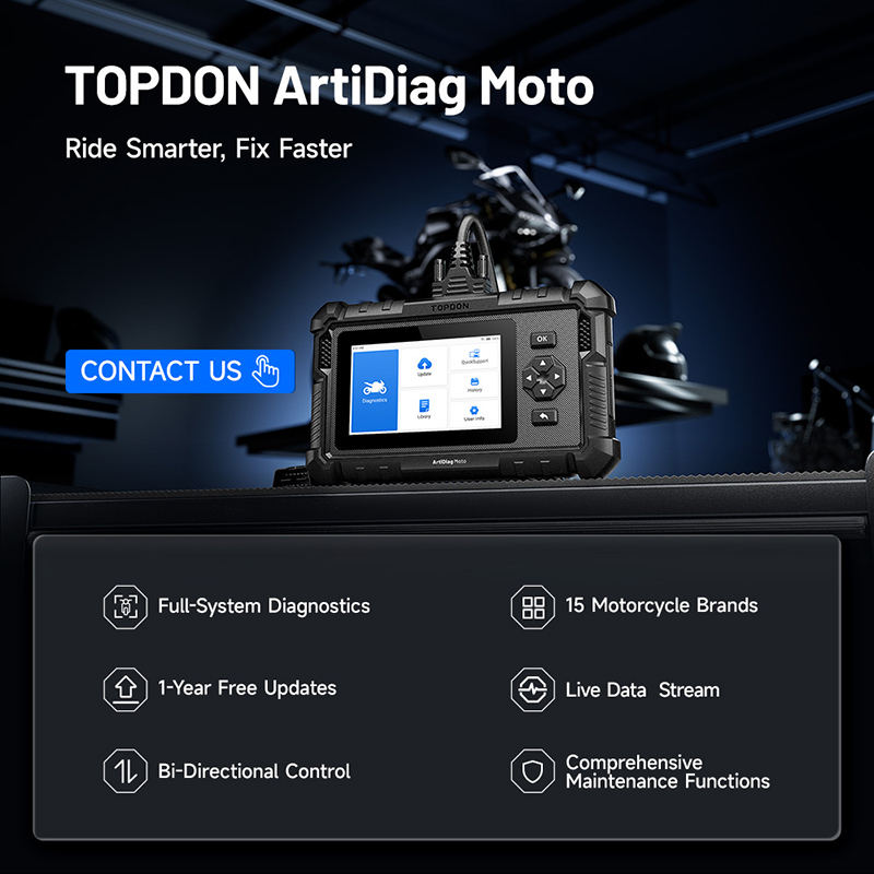 Escáner Motos Topdon Artidiag Moto 15 Marcas Bmw Harley Ducati