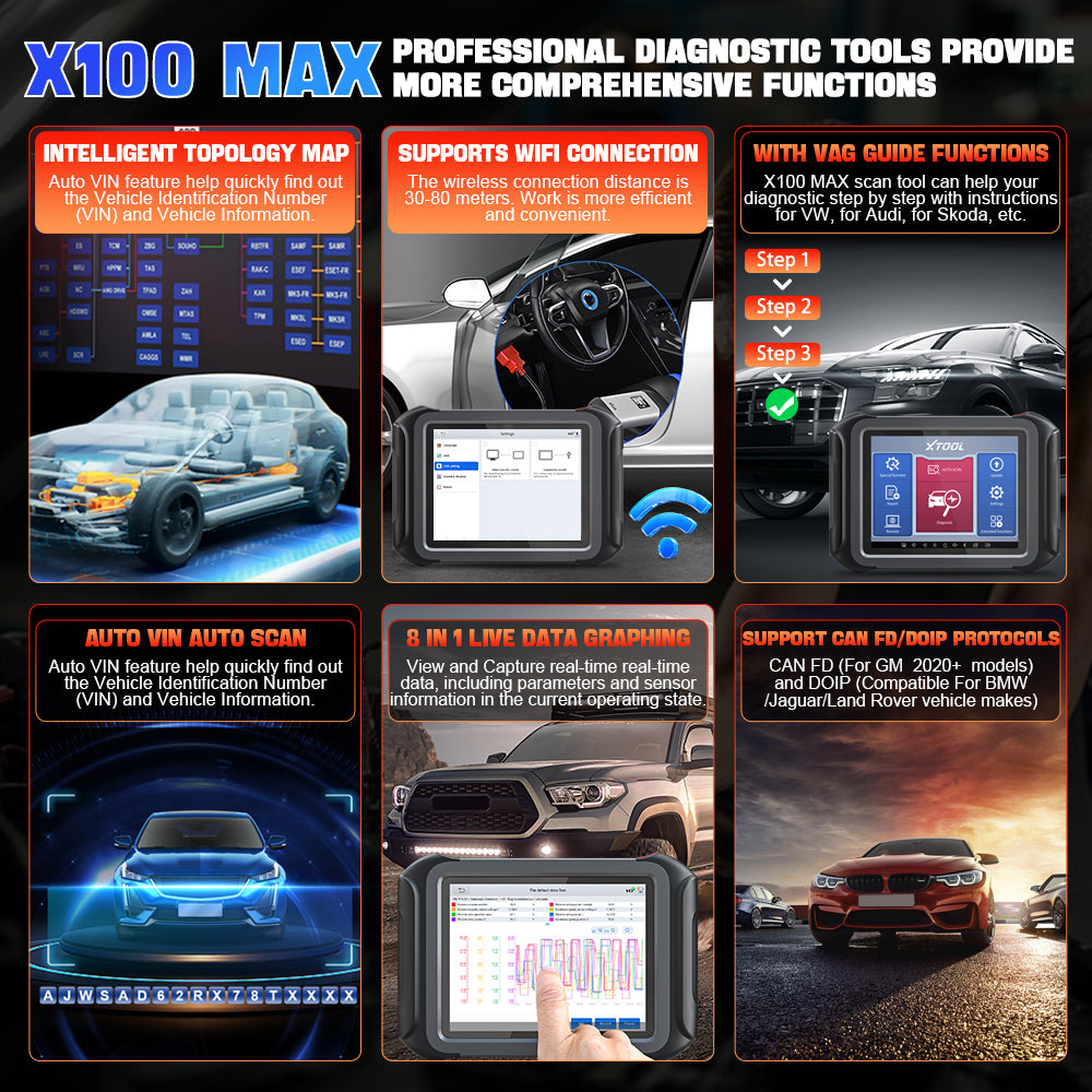 Escáner Xtool X100 Max Programador Llaves + Kc501 + Odómetro