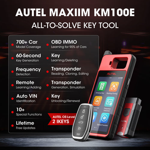Autel KM100 Programador de Llaves & Chips | Updates De Por Vida + 2 llaves