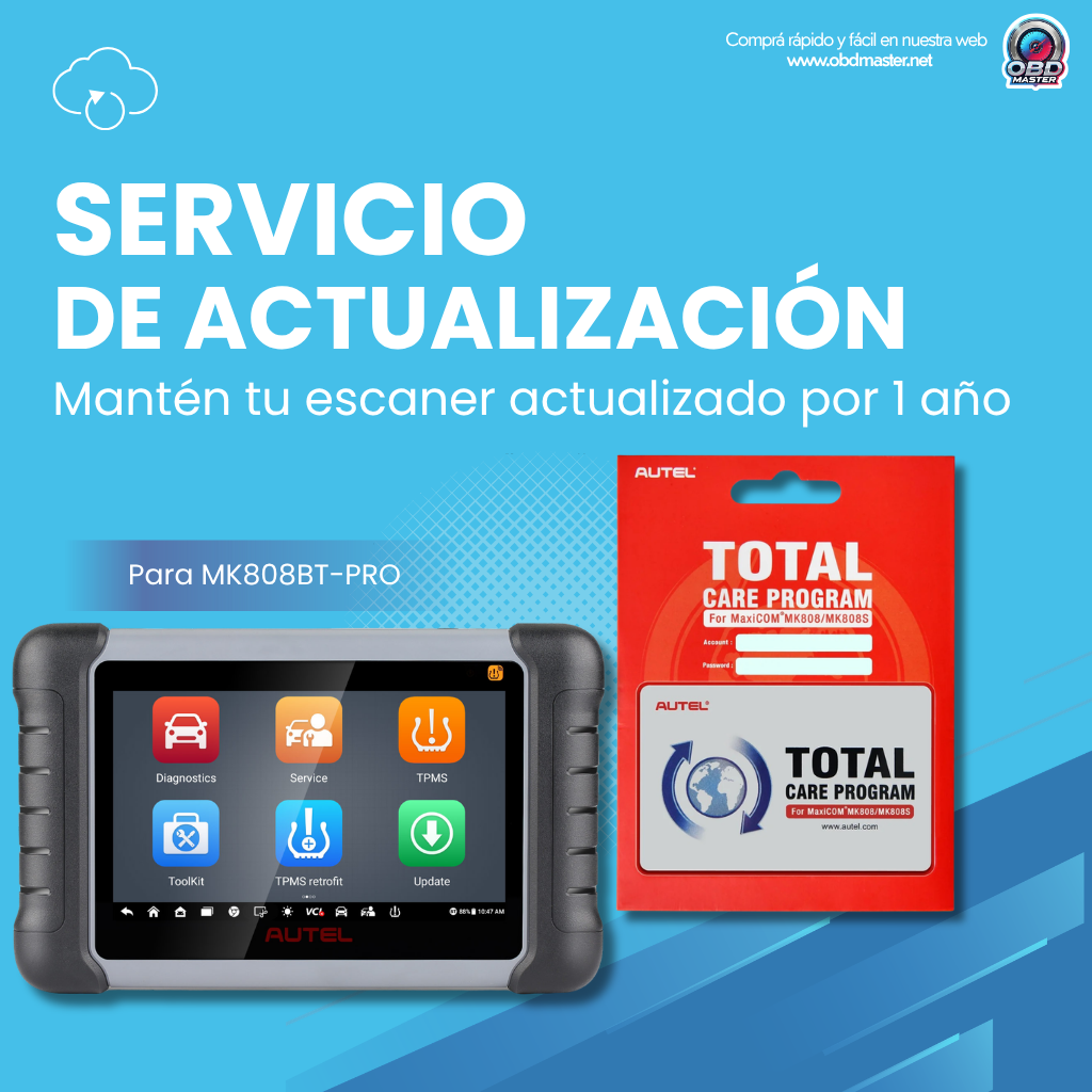 Autel MaxiCOM MK808BT PRO – Suscripción 1 año