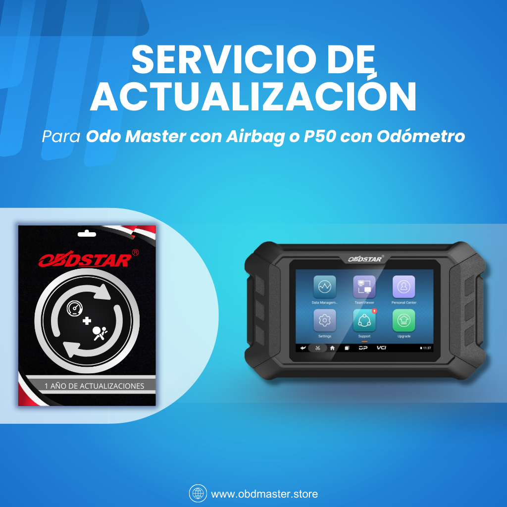 Actualización de Un Año para Odo Master con Airbag o P50 con Odómetro