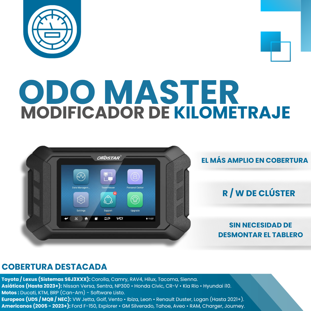 Modificador de Kilometraje vía OBD2 – OBDSTAR ODO MASTER