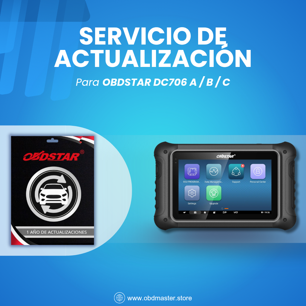 Actualización OBDSTAR DC706 Versión Básica A/B/C - 1 año