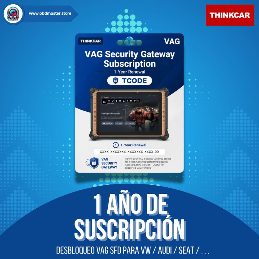Suscripción de 1 Año - Thinkcar VAG SFD Desbloqueo de Gateway de Seguridad