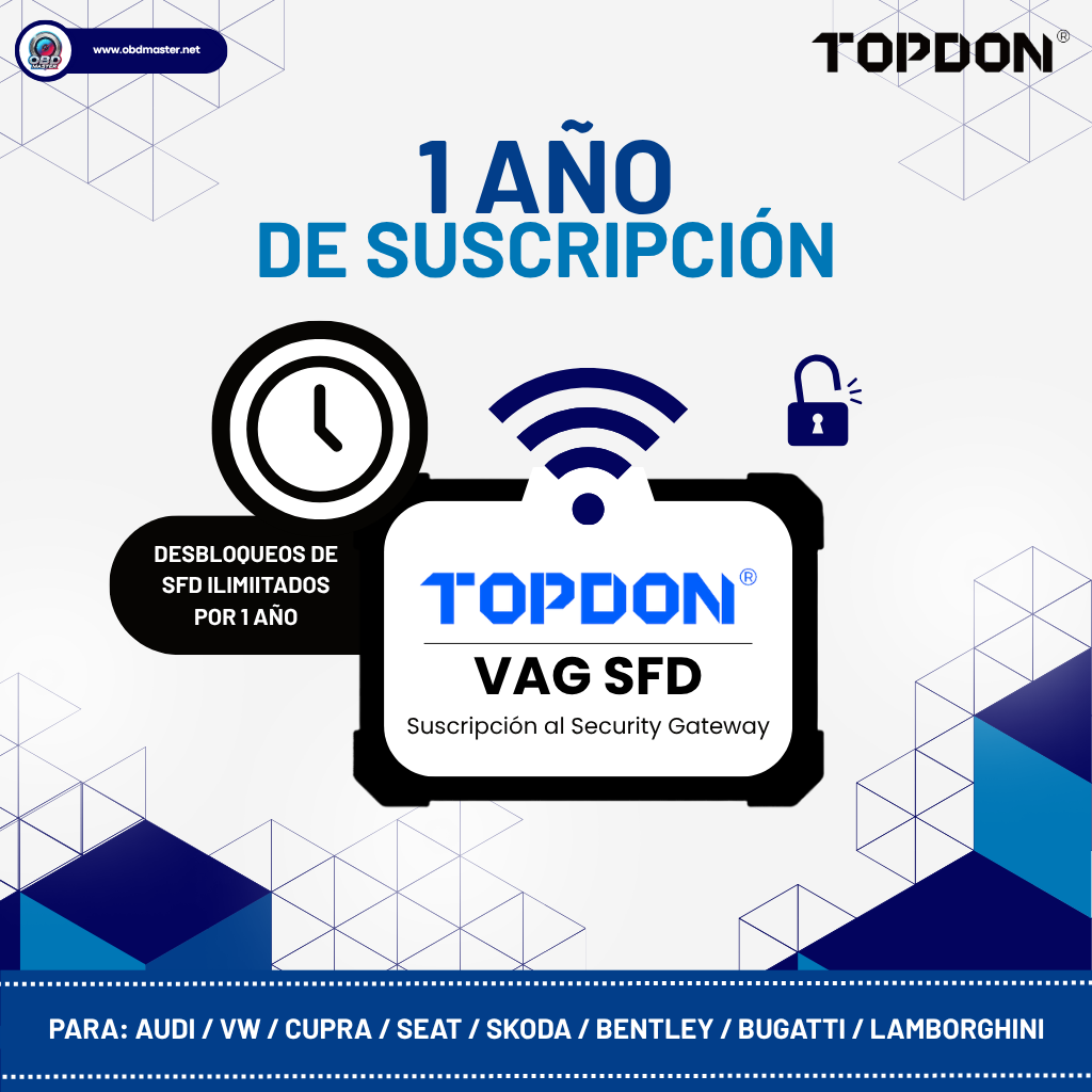 TOPDON VAG SFD SGW – Licencia 1 Año para Volkswagen, Audi, SEAT y Škoda