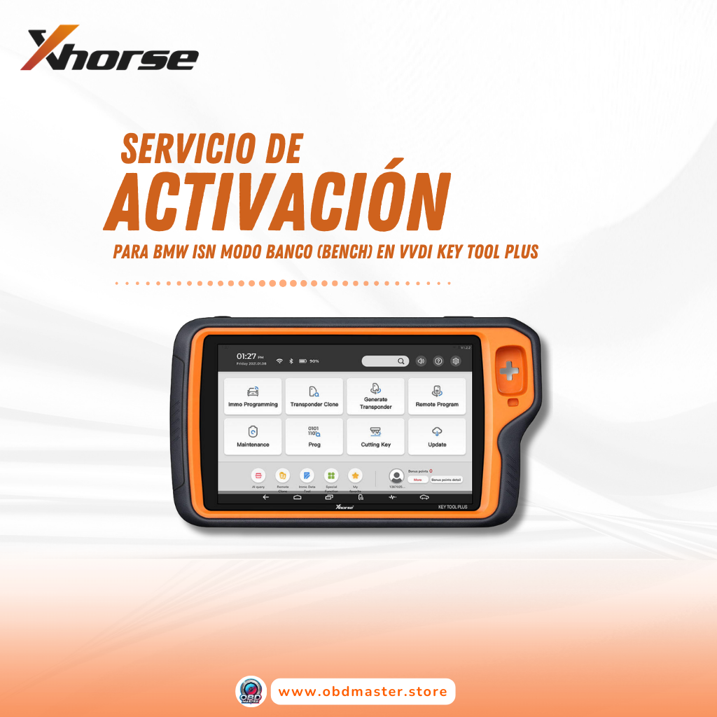 Autorización Xhorse BMW ISN en Banco para VVDI Key Tool Plus