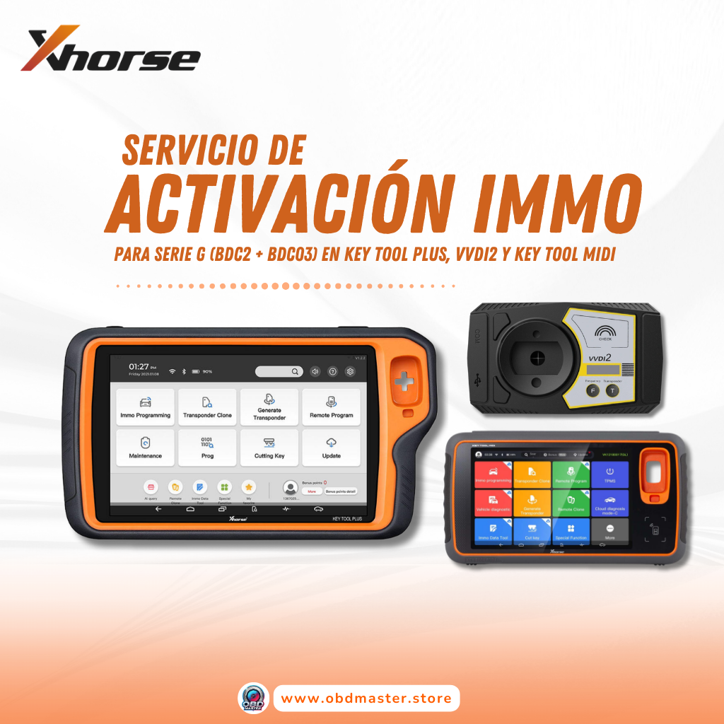 Activación de Licencia de Software IMMO Xhorse BMW Serie G BDC2 para VVDI Key Tool Plus/VVDI2/Key Tool MIDI