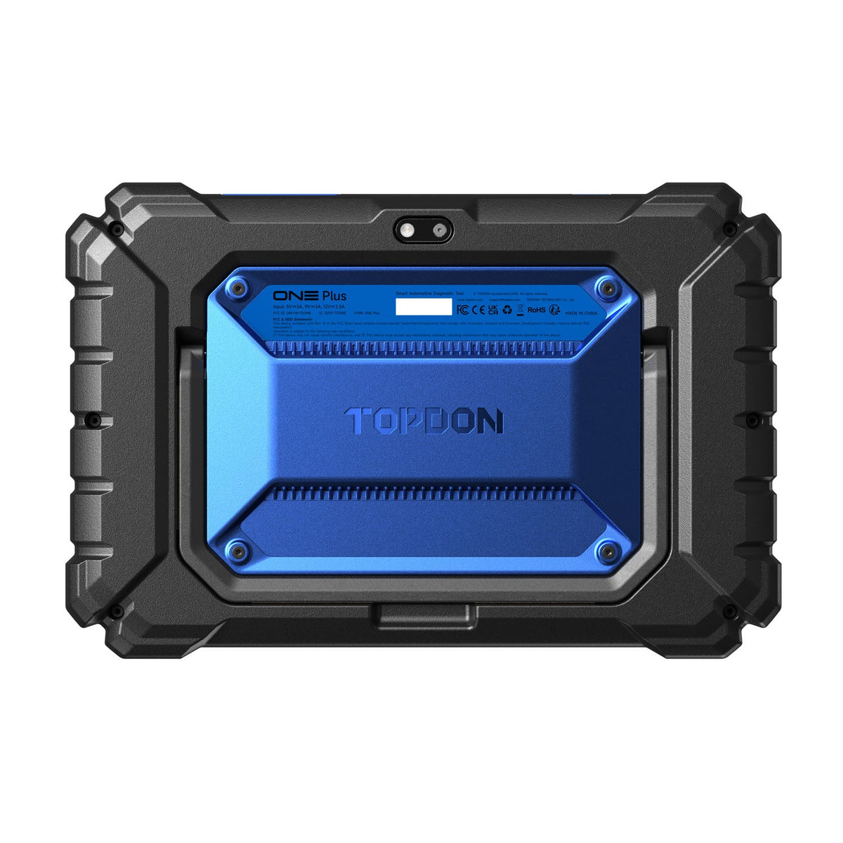 TOPDON ONE Plus – Escáner Profesional 10.1″ J2534, Programación ECU y Topología – vista posterior