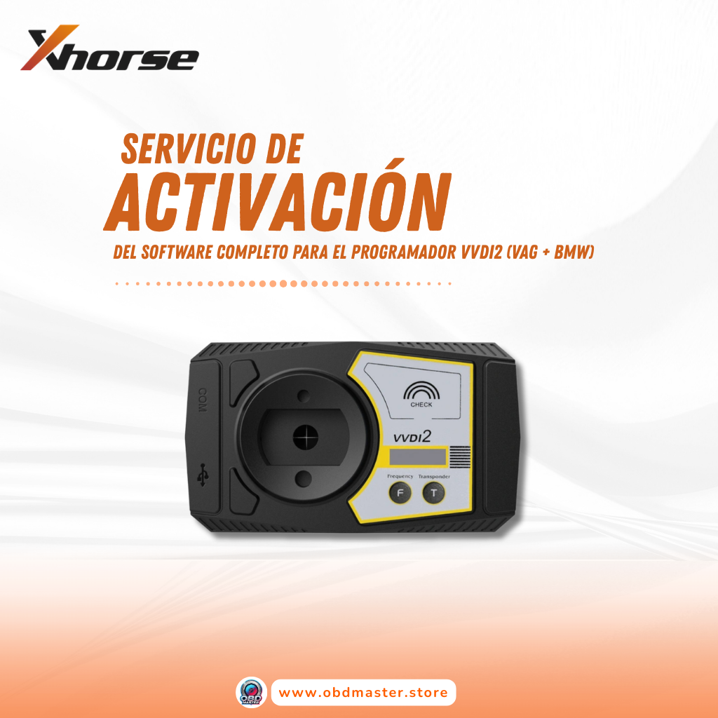 Servicio de Autorización de Activación de Software Completo para Programador Xhorse VVDI2